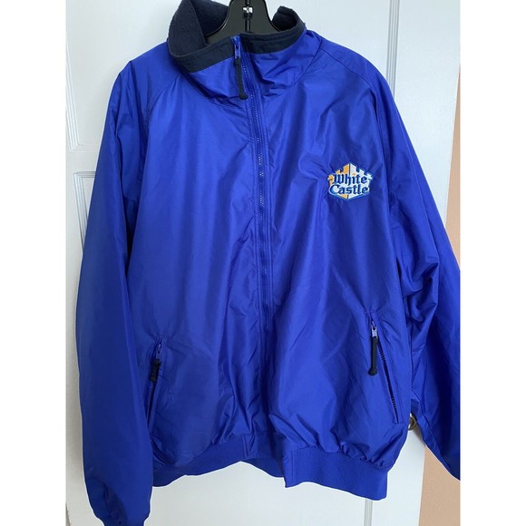 Vintage White Castle Nylon Jacket Size 2XL Made In Vietnam Blue Jacket - Picture 1 of 7
